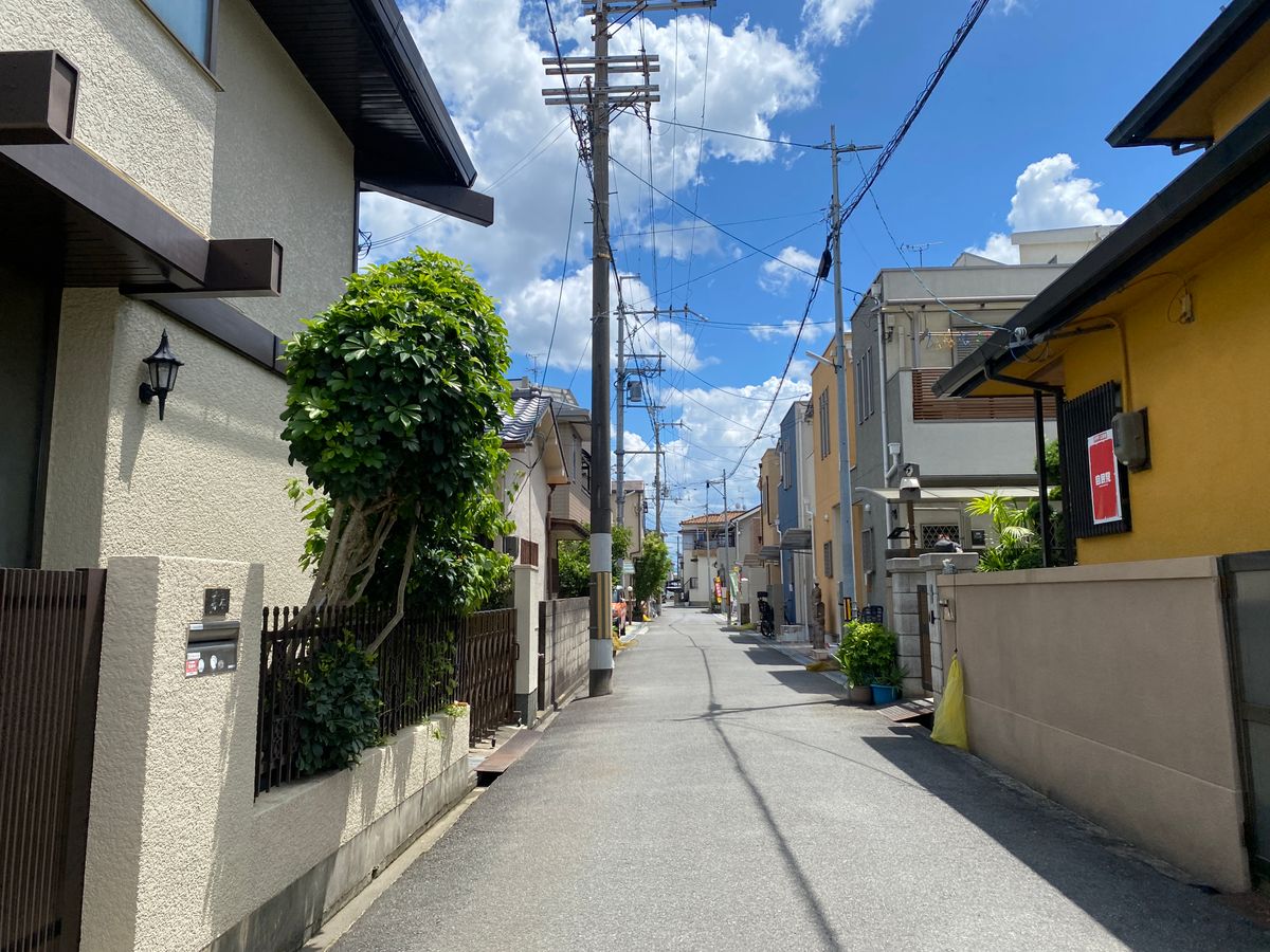 大阪市の住宅街の街並み