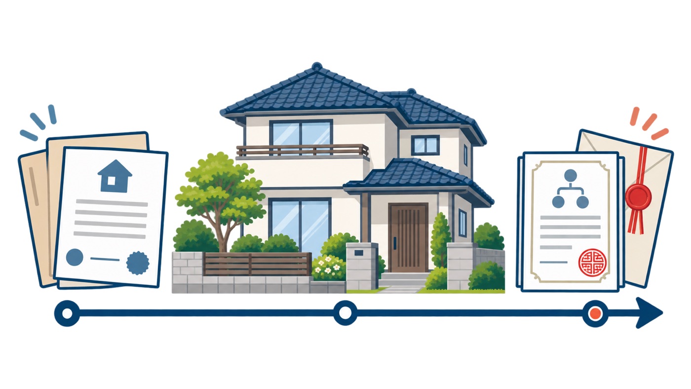 相続した不動産は「被相続人が買った日」から所有期間を数えますのイラスト - 空き家のミカタ
