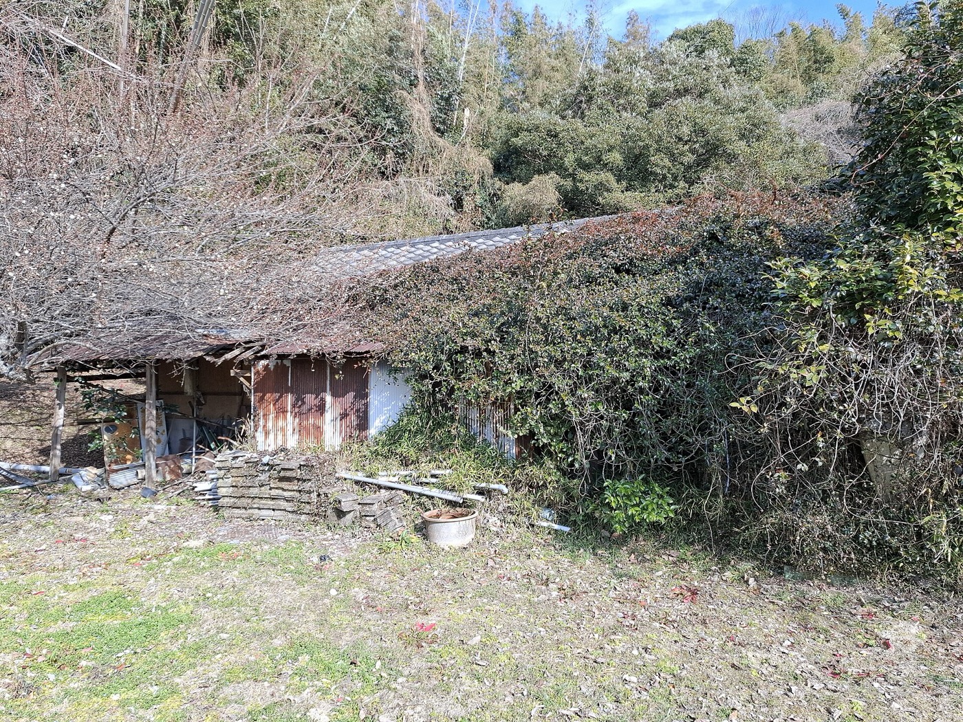 日本の地方にある空き家の外観。現地を見て買う業者は売主に責任を残す必要が薄くなる